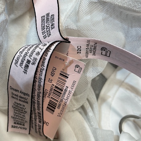 🆕 VICTORIA SECRET | White Dream Angels Bow Bustier White Embellished 32C - Picture 5 of 7